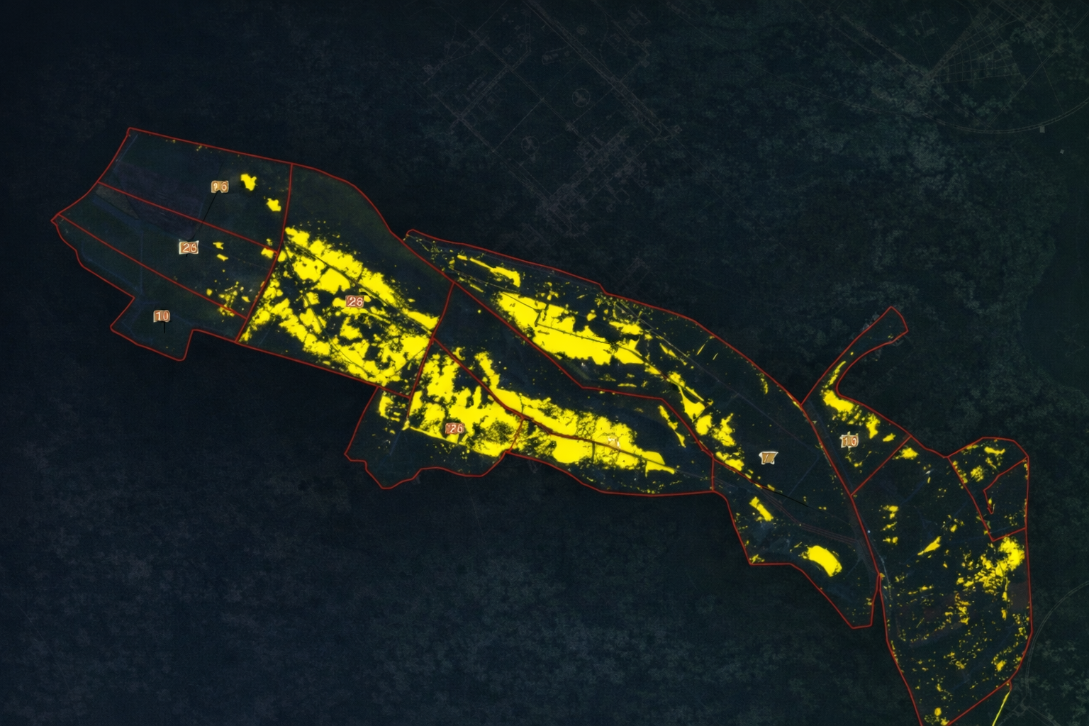 Cartographie vectorielle résultante